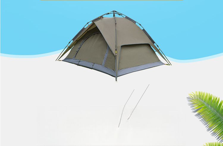 Tienda de campaña para exteriores, automática, de instalación rápida, sin instalación, portátil, plegable, resistente a la lluvia y al sol, de doble capa, para ocio y acampada._voghion.com