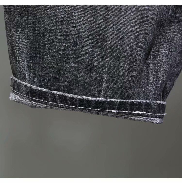 Short en denim perforé, capris en détresse de marque d'été, pantalon de mendiant personnalisé, pantalon polyvalent pour hommes à la mode_voghion.com