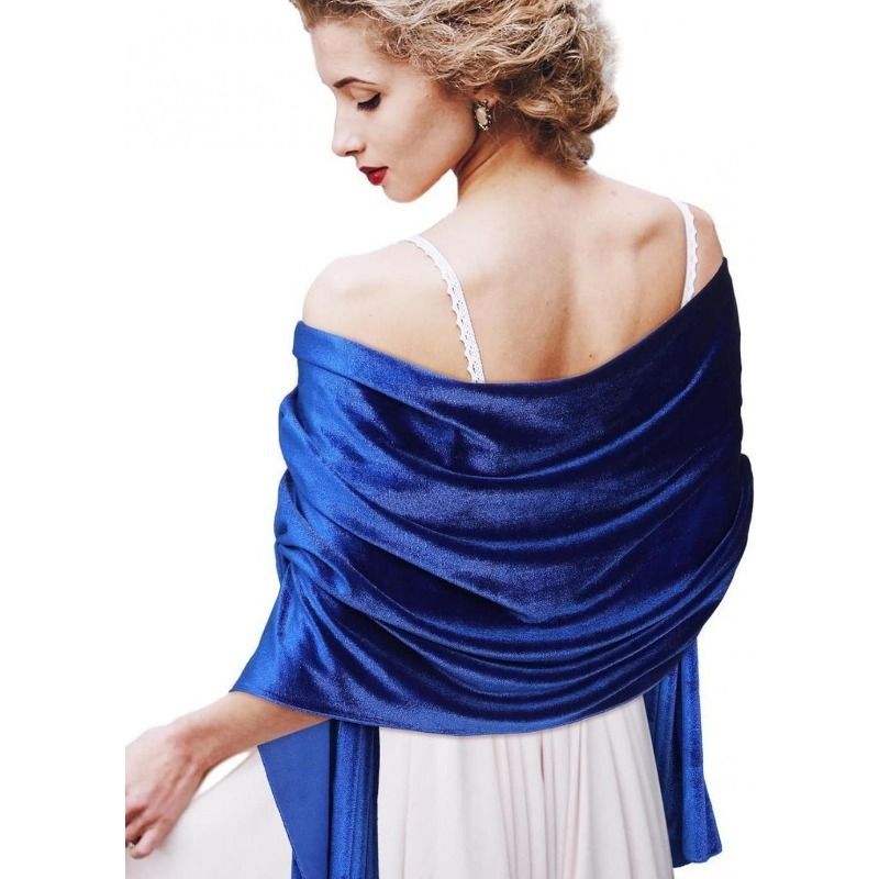 Modischer Damenschal in Burgunderrot, Samt, Seidenschal, Mehrzweck-Langschal, Kleid, Cheongsam mit kleinem Schal außen_voghion.com