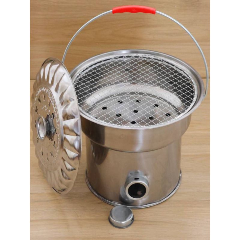 Poêle épaissi pour le chauffage domestique, poêle à charbon portable pour barbecue d'extérieur, pot à feu mobile_voghion.com