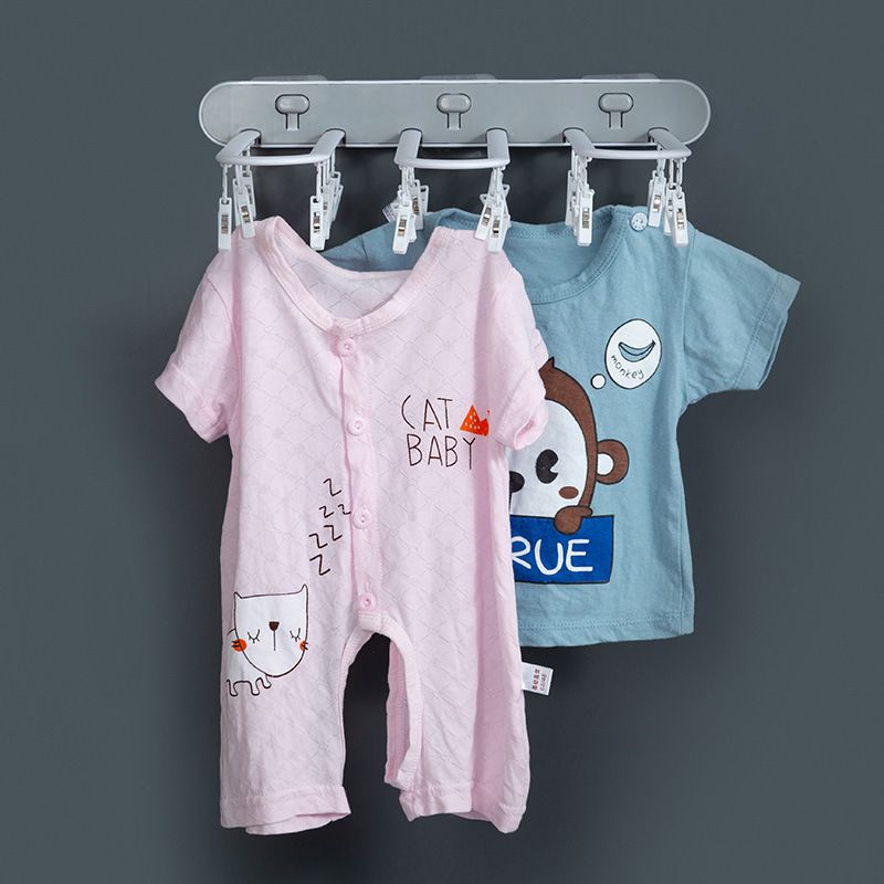 Neie multifunktionelle Socken-Dréchnenträger aus Plastik mat 24 Klammeren, nahtlosen, rutschfeste Bügel op Lager_voghion.com