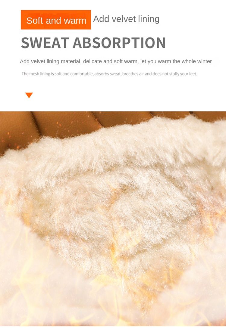 Samt-Schneestiefel, Baumwollschuhe für Wärme, Ein-Fuß-Schuhe für Herren und Damen für Kinder_voghion.com