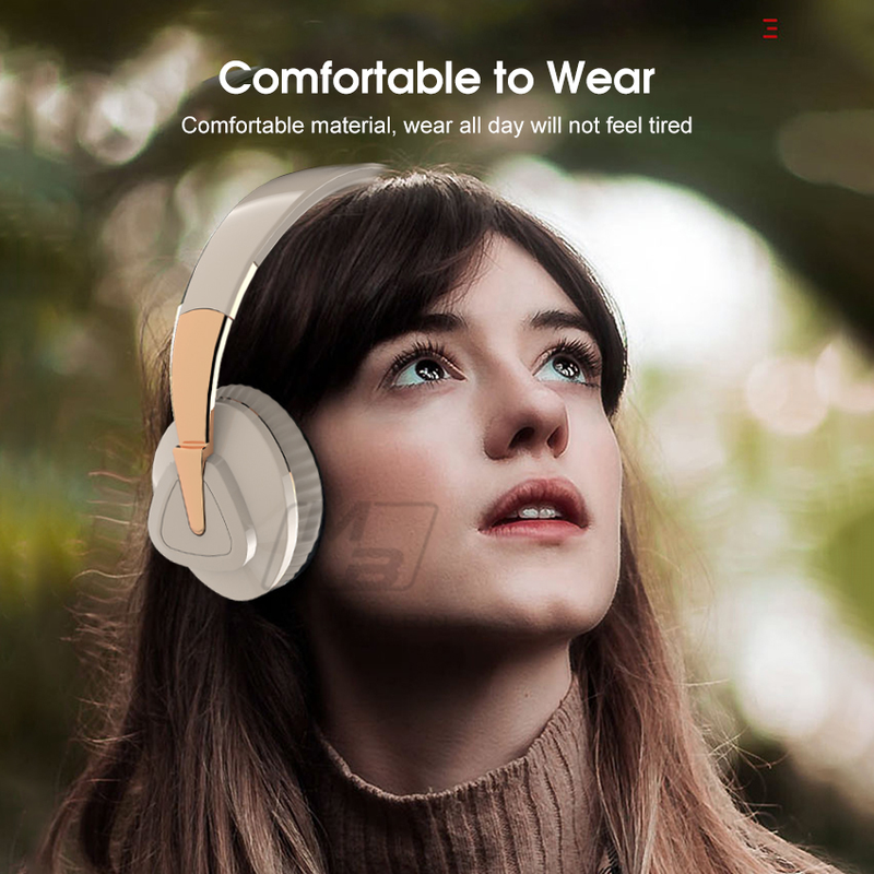 Mini Born Hörlurar Trådlösa Bluetooth 5.0 Hörlurar Over-Ear Headset Brusreducerande Hörlurar HIFI Stereo Headset Hopfällbara Utdragbara Hörlurar_voghion.com