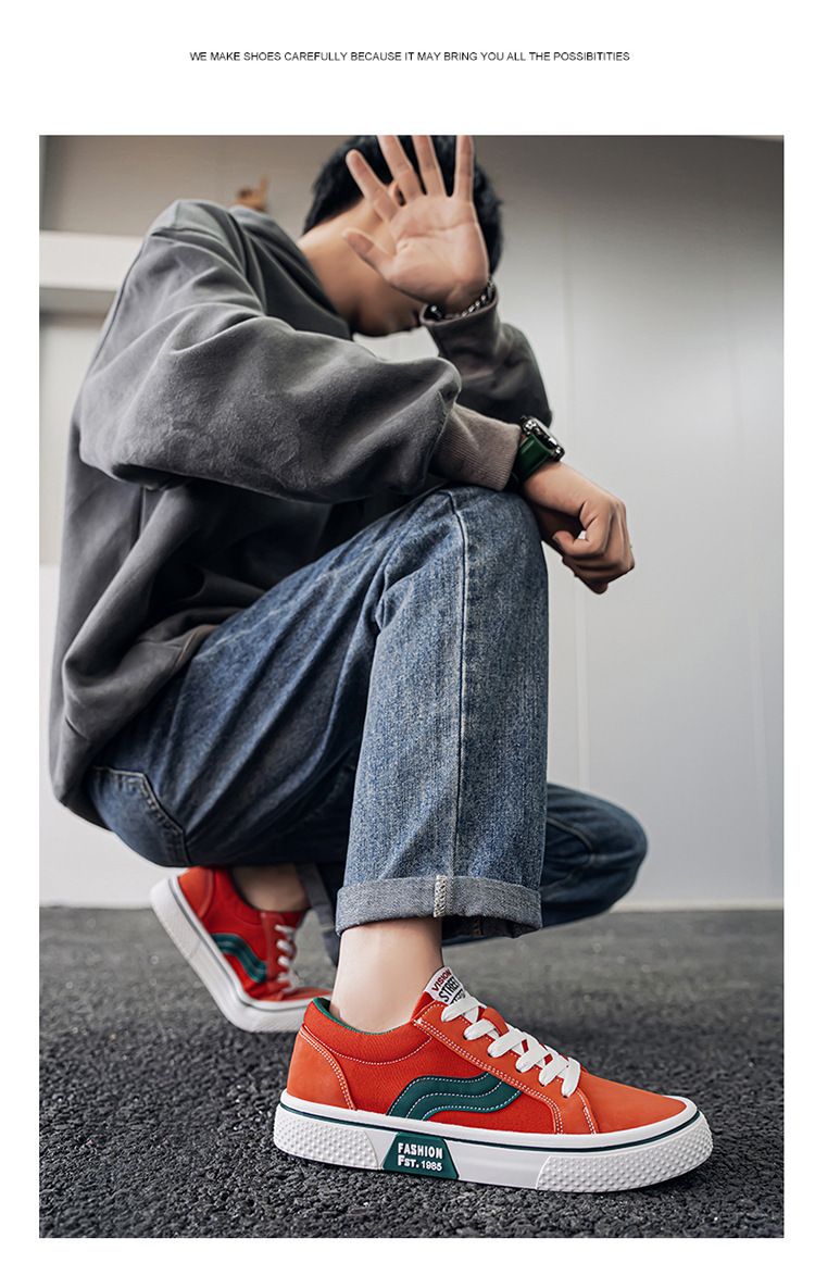 Men's Breathable Skateboard Shoes - Lightweight Casual Sneakers With Soft Rubber Sole For Everyday Comfort & Style_voghion.com
