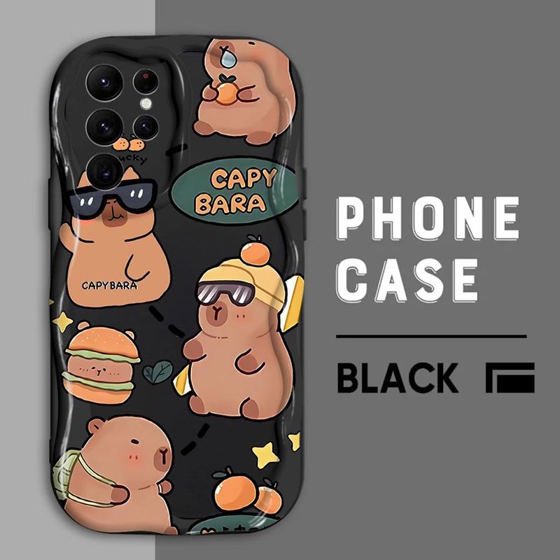 Grappige Capybara schattige telefoonhoes voor Samsung Galaxy S20 FE S23 FE S22 Plus S24 S25 Ultra S21 S23 S25 Ultra S25 Plus zachte hoes_voghion.com