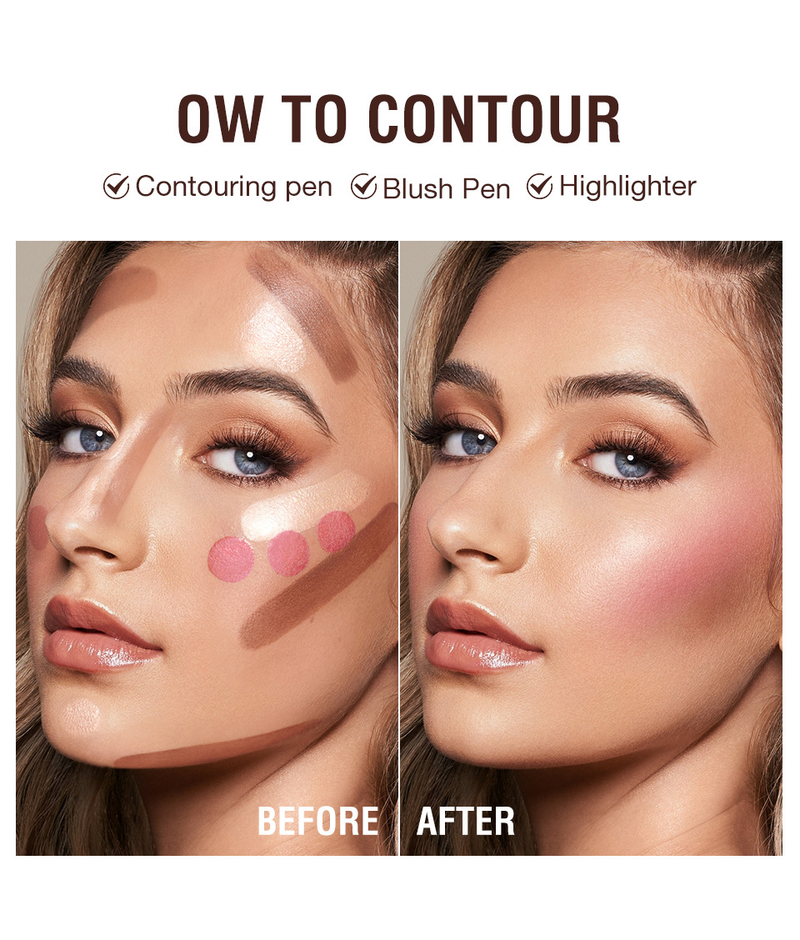 Air Cushion Contouring Blush Highlight Combo Meerdere kleuren beschikbaar Make-up vloeibare blush_voghion.com