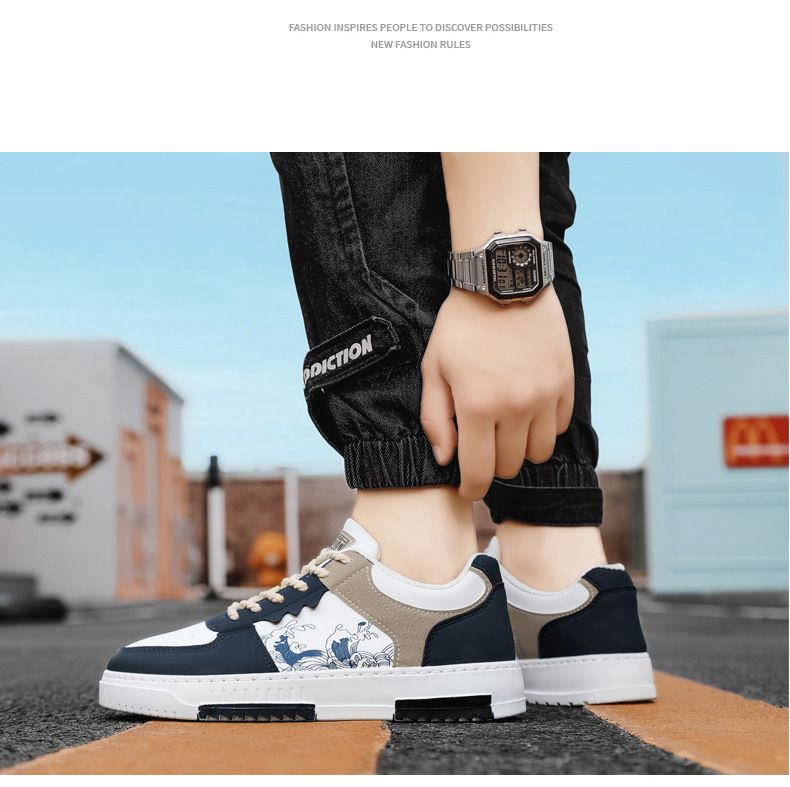 Große Größe Herrenschuhe Außenhandel 45-48 Neue Board Schuhe Trendy Vielseitig Weiche Sohle Sport Und Freizeit weiße Schuhe_voghion.com