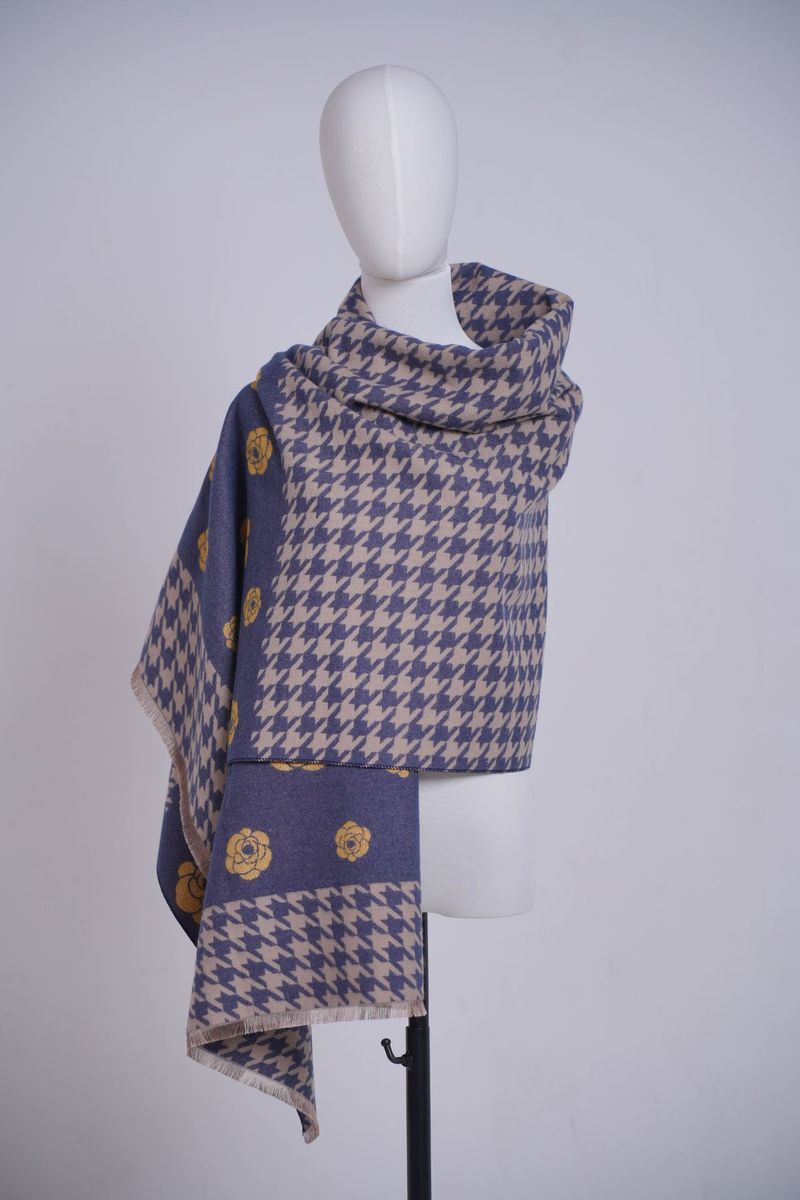 Europäisches und amerikanisches gewebtes Herbst- und Winterkopftuch, Kaschmir-Batikschal, doppelseitiger Luxus-Winterschal für Damen_voghion.com