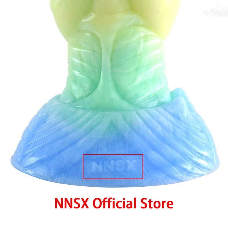 NNSX Cane Lupo Dildo 4 Nodi Giocattoli Sessuali per Donne con Ventosa Morbidi Masturbatori Animali in Silicone Multicolor_voghion.com