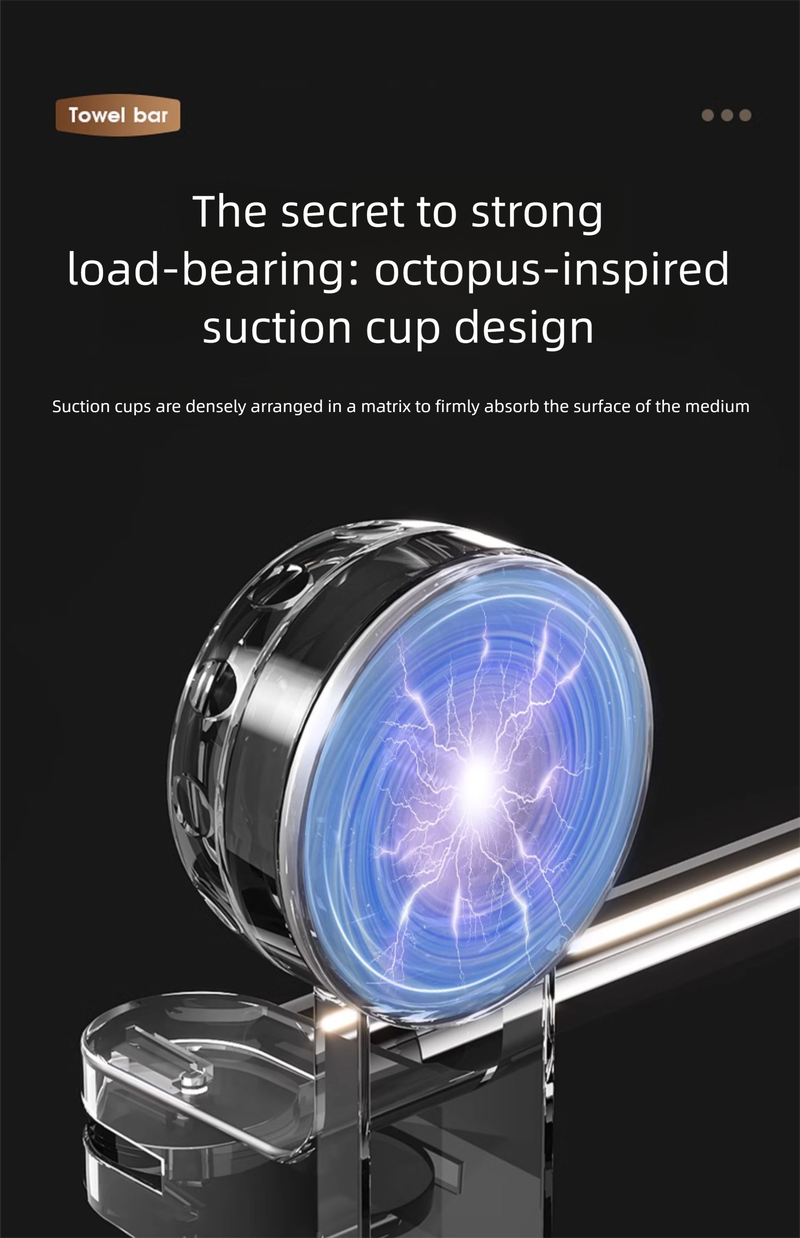 Suction Cup Bathroom No-Drill Telescopic Bar Storage Rack Washroom Bath Towel Organizer Hanger_voghion.com