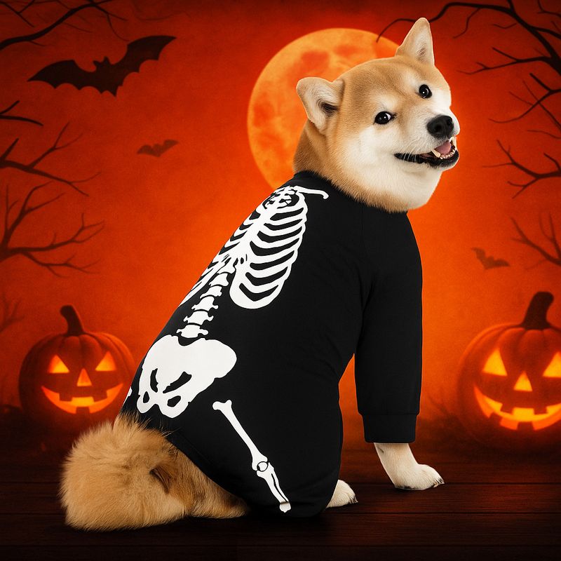 Halloween Neues Haustierkostüm Homewear Pyjamas Bärendruck Vierbeinige Hundekleidung_voghion.com