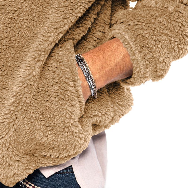2025 Herren Herbst Winter Doppelseitige Fleece Warme Lose Kapuzen Freizeitjacke_voghion.com
