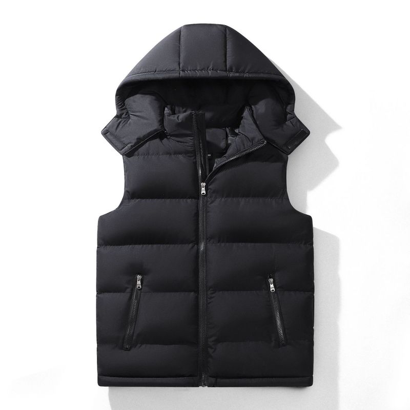 Ärmellose Steppweste für Herren – Übergroße, lässige, wattierte Weste für Herbst und Winter (Schwarz, Marineblau)_voghion.com