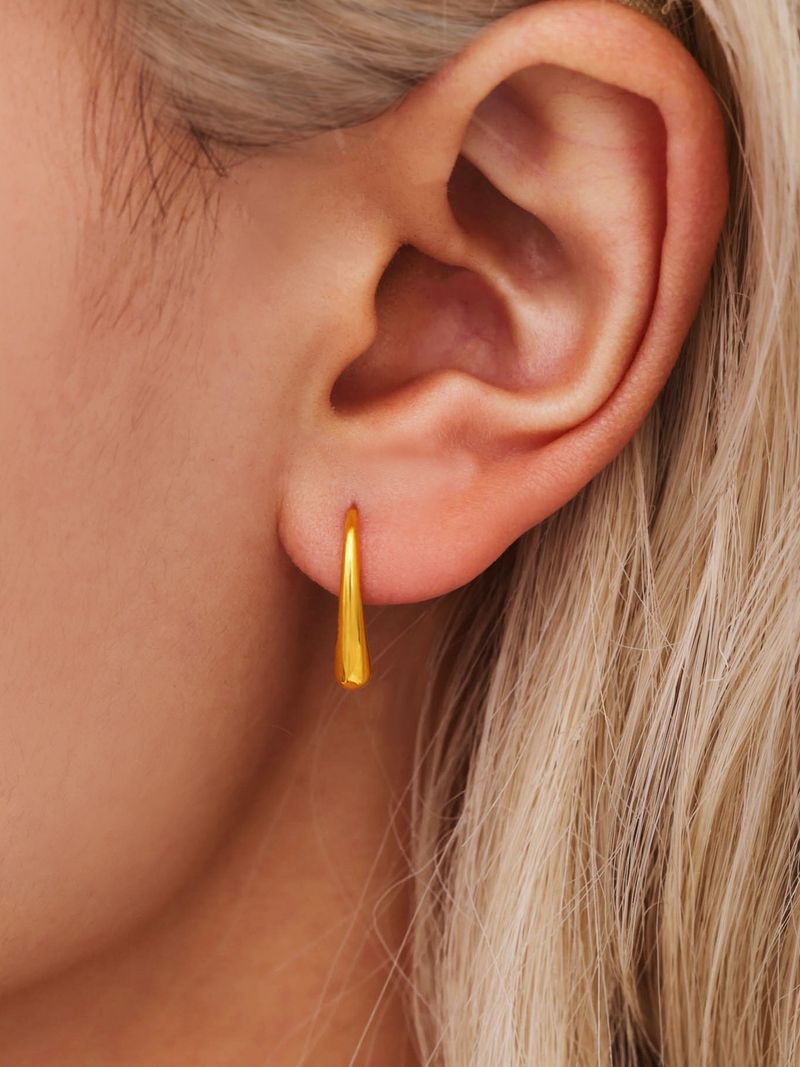 Drop-shaped Ear Hook Earrings, Minimalist Niche Design Earrings._voghion.com