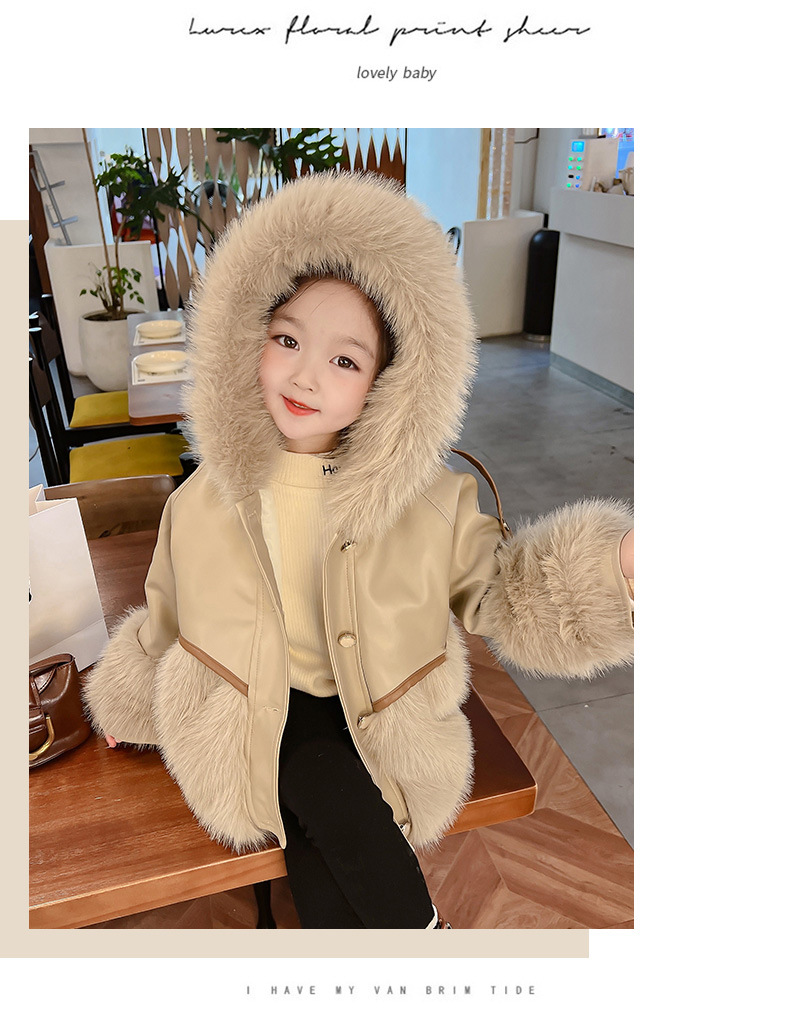 Mädchen Herbst und Winter Mantel Baby Winter Plus Fleece Pelz Kinder Top kleine Mädchen Pelz_voghion.com