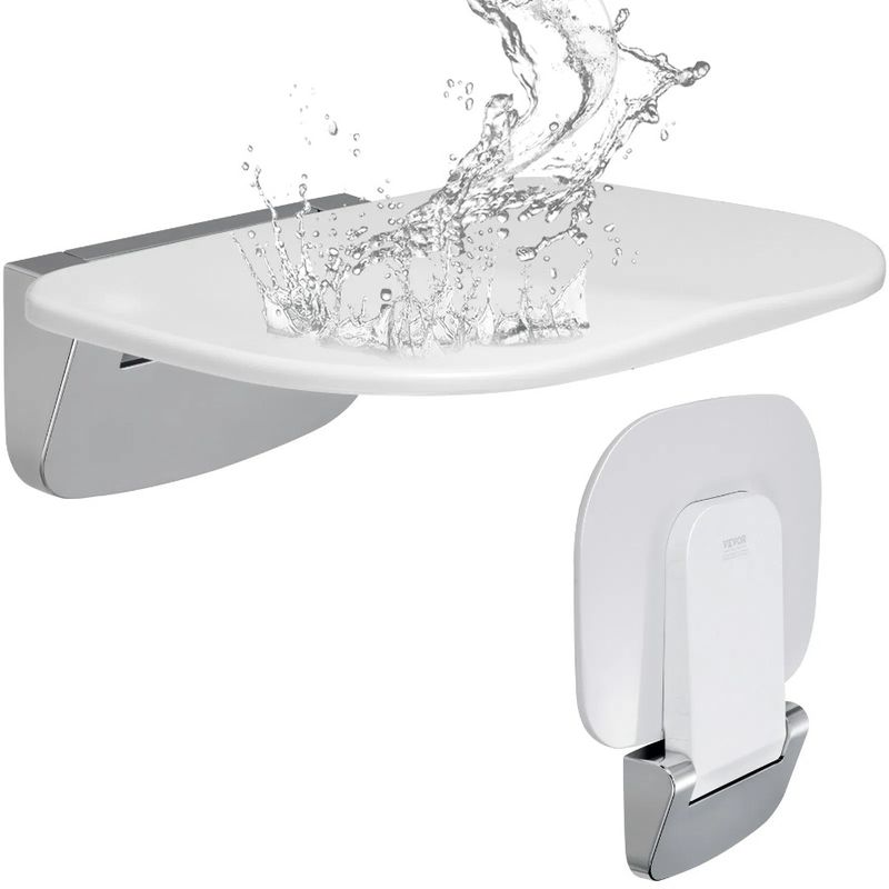 X Fold 12.8'' With Shower Load Lbs Seat Spa Bench Shower Up Wall Ureaformaldehyde Folding 13.6'' Mounted Capacity 450 Unfolded_voghion.com