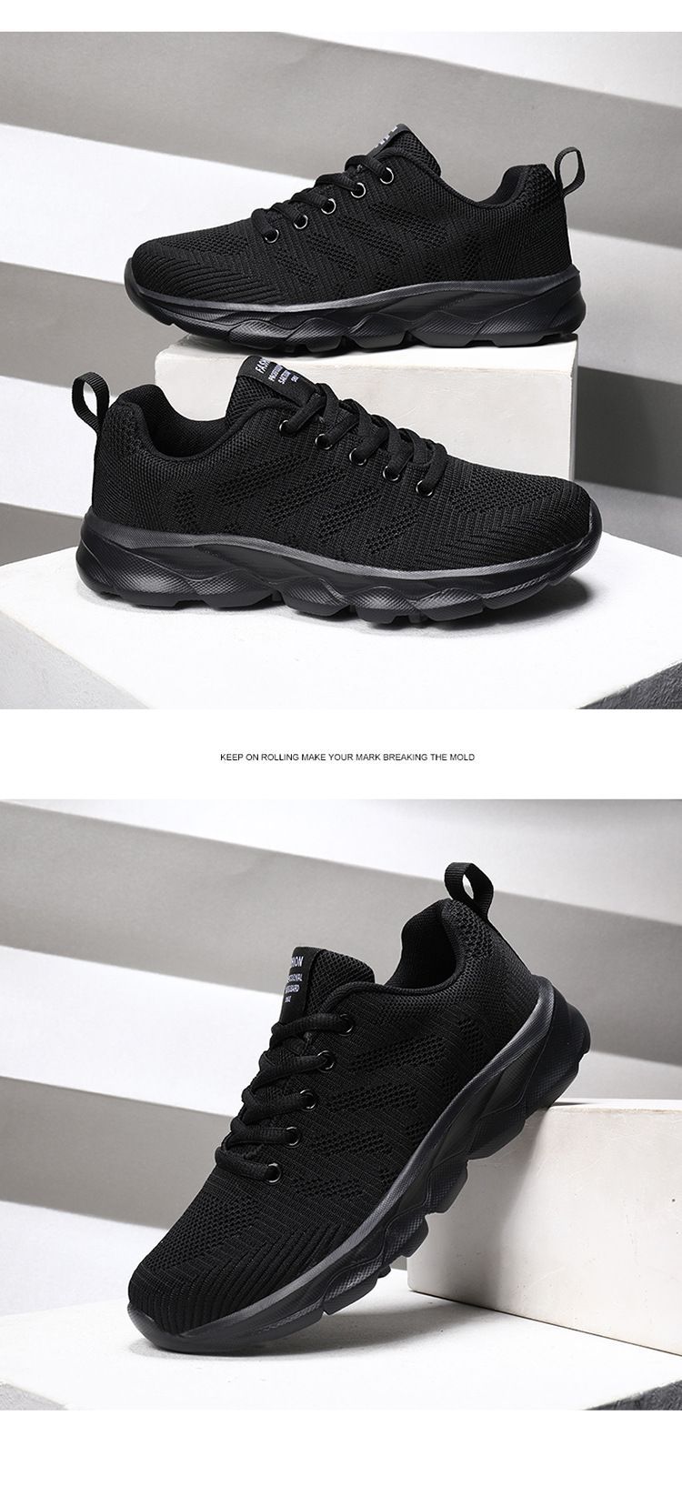 Women's mesh breathable sports women's casual anti slip soft sole running shoes, lightweight travel shoes_voghion.com