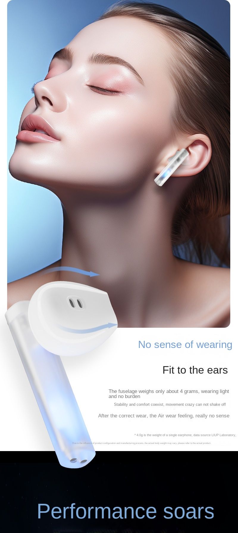 LIUP Pods - Night Glow Sand TWS Earbuds Bluetooth V5.4 13mm HIFI Drivers AI Active Noise Cancelling | 6+30h Playtime_voghion.com