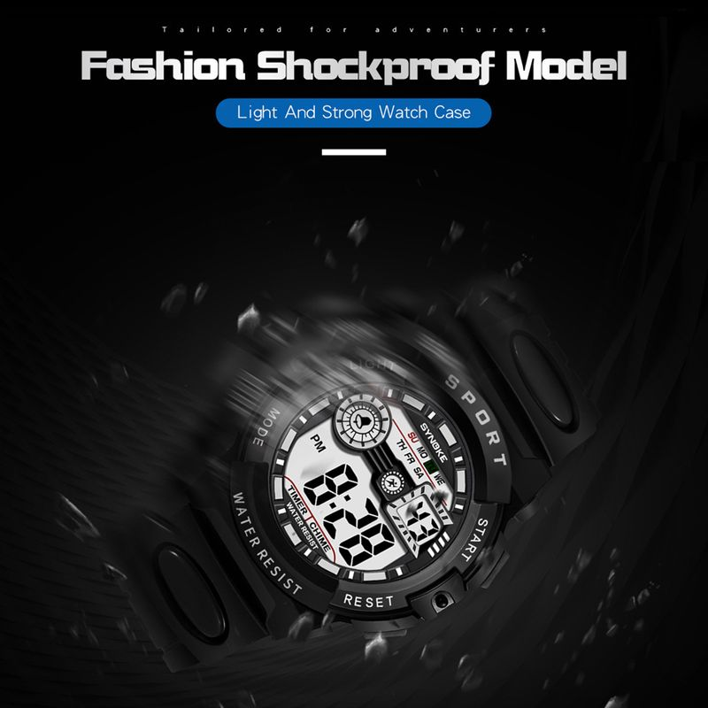 Xinweiqing elektronisk multifunktionsskärm Fashionabla barn LED-ljusande digitalklocka för student_voghion.com