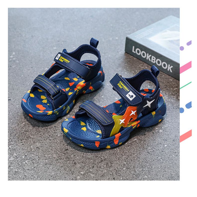 Sandali antiscivolo con suola morbida per bambini estate 2023 nuovi, scarpe casual da spiaggia per ragazzi di età media e grande, per abbigliamento esterno_voghion.com