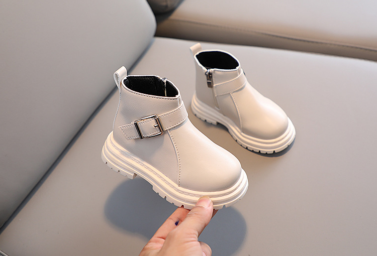 Barnskor Modestövlar för pojkar, flickor med mjuk sula, enkelstövelspänne_voghion.com