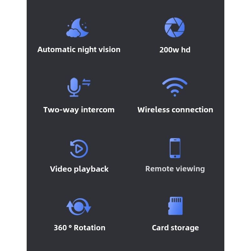 A5 Conch Kamera High Definition 1080P drahtlos Wifi Heemgeschäft Sécherheetsiwwerwaachungskamera_voghion.com