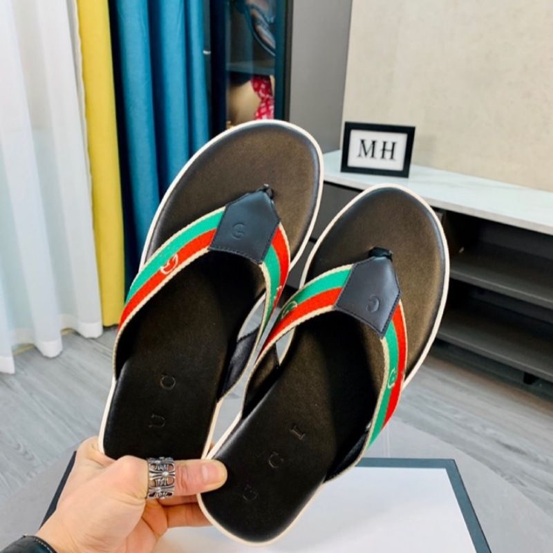Double G Letter Flip Flops For Men, Anti Slip, Worn The Beach, Durable, Personalized, Clip On Slippers, Casual And_voghion.com
