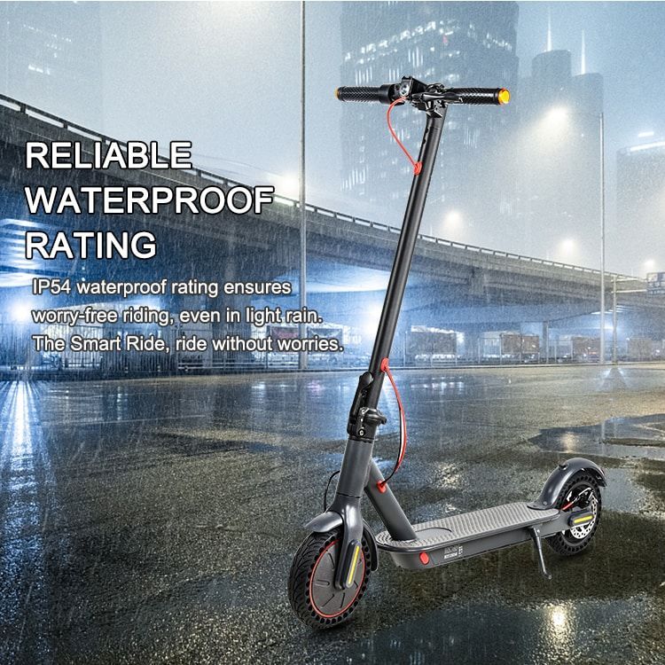 083 Folding 8.5 Inch Electric Scooter LED Front And Rear Lights 350W High-performance Motor Disc Brake System The Speed Is 25km/h And The Maximum Driving Range Reaches 25-30km_voghion.com