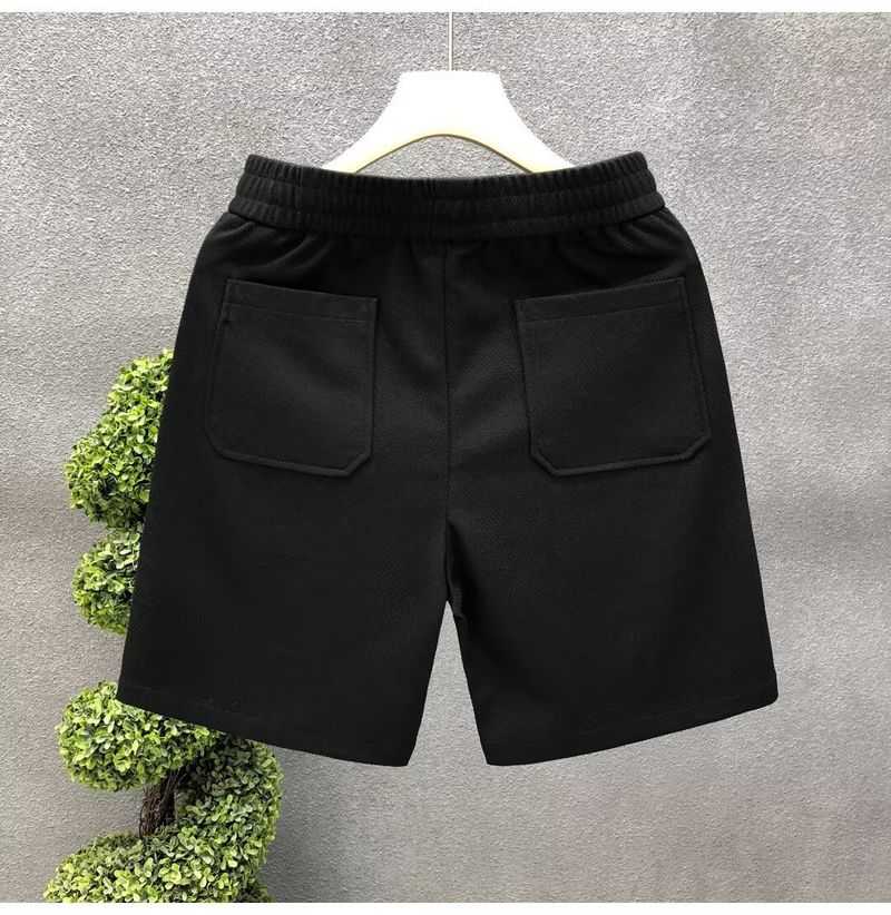 Pantalones cortos blancos ligeros de lujo para hombre, ropa de abrigo de verano, pantalones cortos deportivos casuales de longitud media para hombre._voghion.com