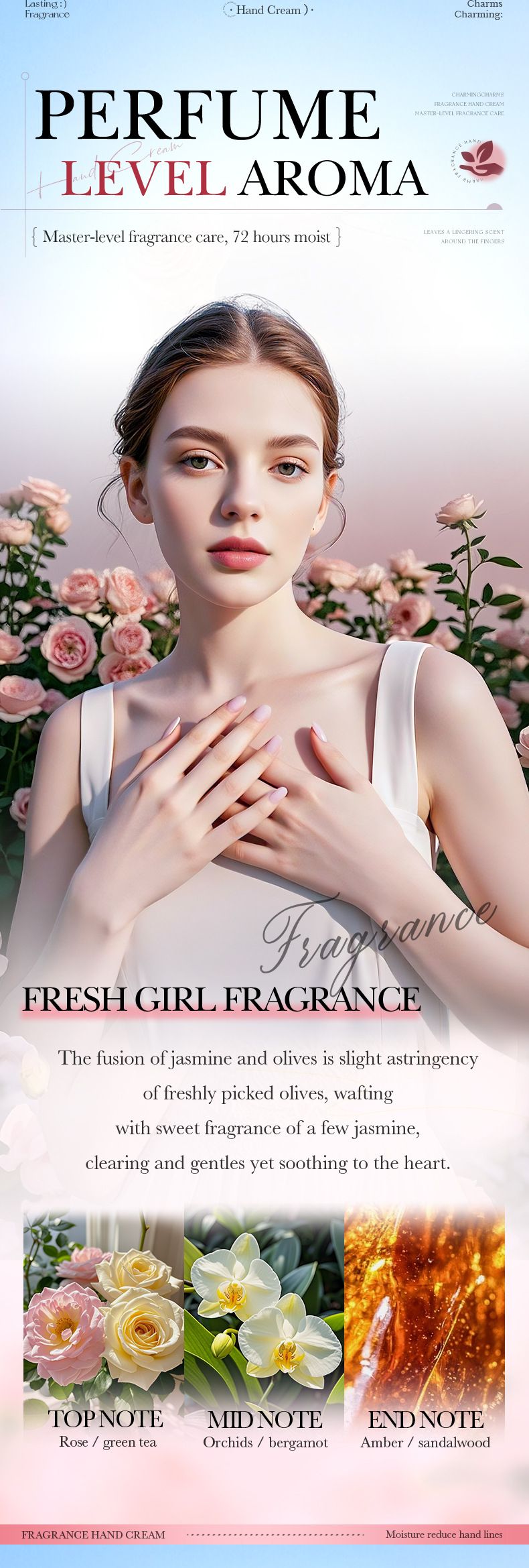 Crème mains hydratante parfumée à la rose pour l'automne et l'hiver_voghion.com