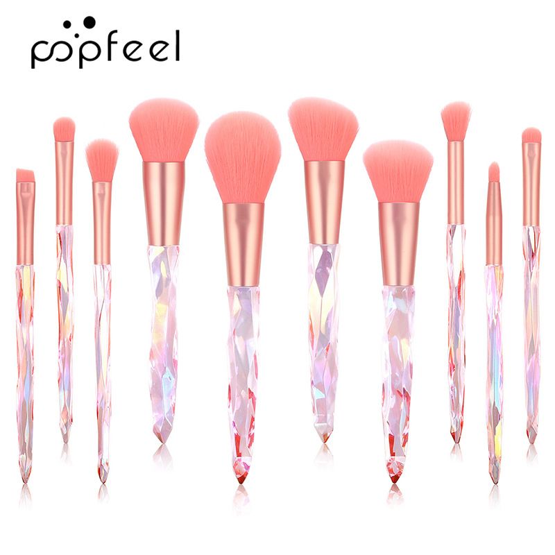 Make-up-Tool-Kits 10 stücke Kristall Make-Up Pinsel Diamant Griff Augenbraue Pinsel Schönheit Werkzeuge TOOL002_voghion.com