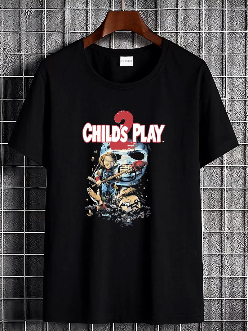 Fright Rags Child S Play 2 Chucky T Shirt Medium Rare OOP Streetwear Comoda Grafica Elasticizzata Elegante Moda Traspirante Leggermente_voghion.com