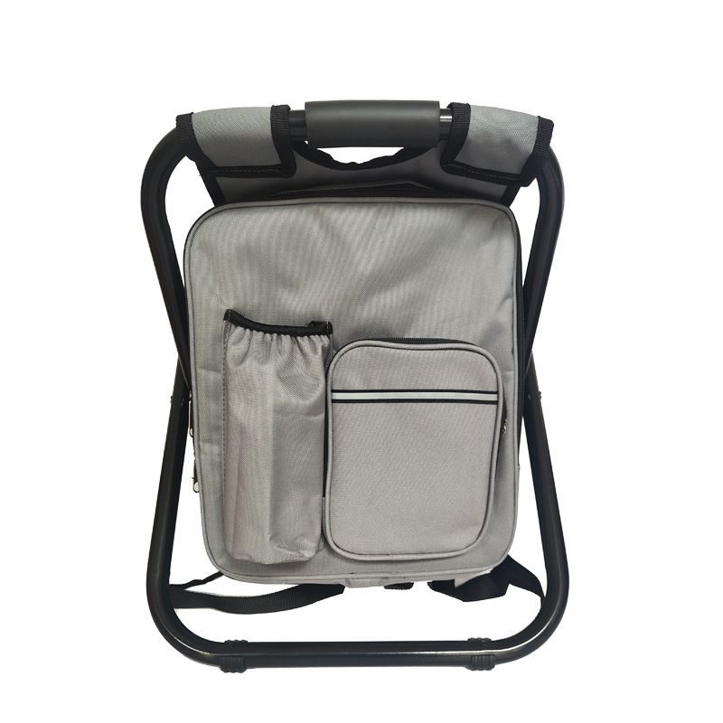 Sedia pieghevole portatile con isolamento, sgabello per borsa del ghiaccio, sedia da pesca per esterni, sedia da campeggio con zaino da spiaggia_voghion.com