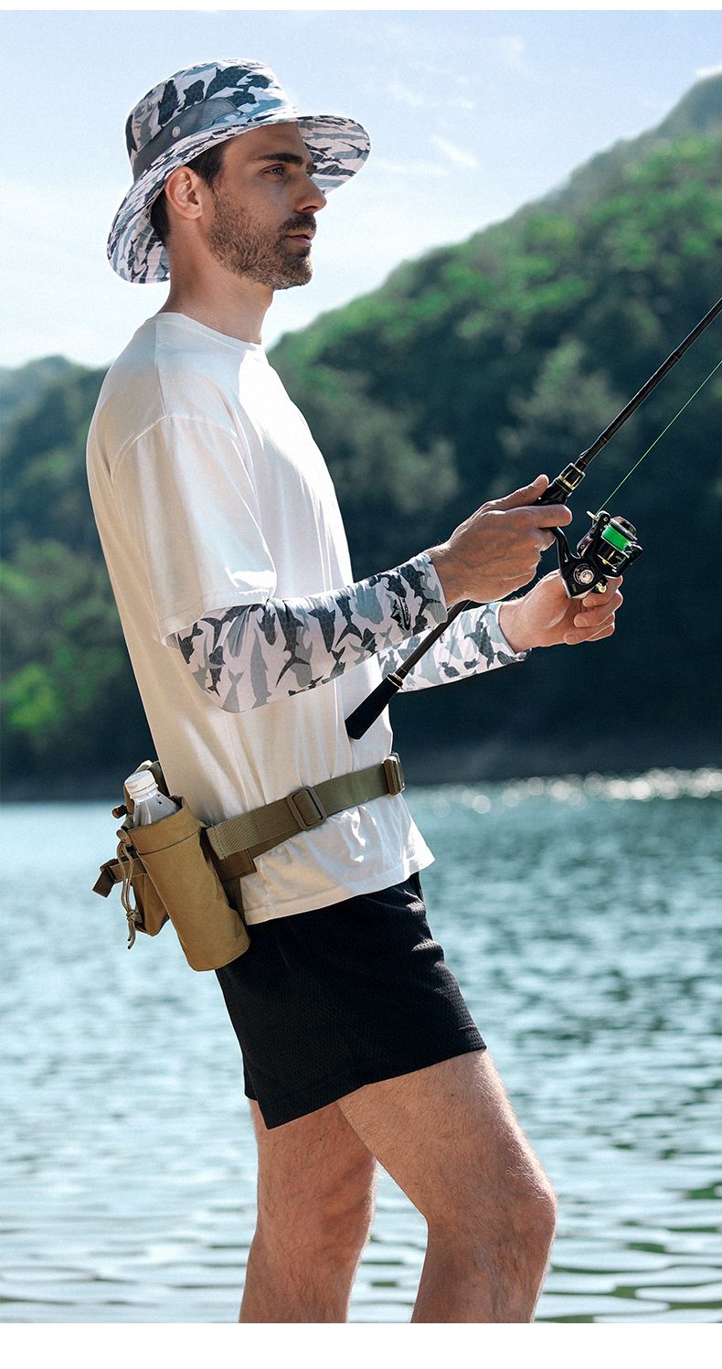 New Sun Protection For Men Summer Cycling Fishing Hiking High Elastic Cool Ice Sleeves Ins Print Letter Arm Guards_voghion.com