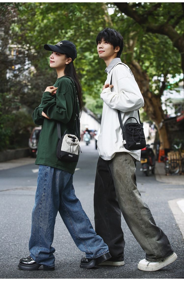 Bolso bandolera con cordón para hombre, estilo moderno, para deportes al aire libre, senderismo, estilo pequeño_voghion.com