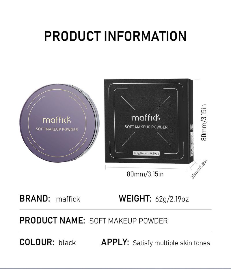 Powder Popular Cosmetics MF413 Soft Makeup Setting Powder, Long Lasting Concealer, Brightening, Setting And Modifying Skin Tone Powder_voghion.com