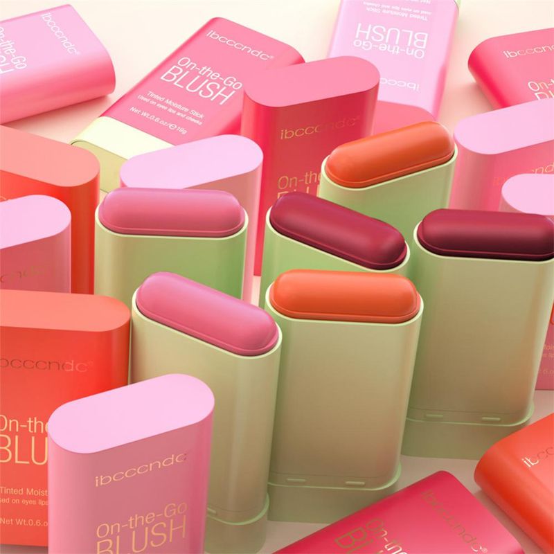 Ūdensizturīgs sejas vaigu sārtuma sārtums Natural Cheek Rouge 3 Colors Silky Smooth Tint Cream Blusher Blush Stick Face Makeup Blusher_voghion.com