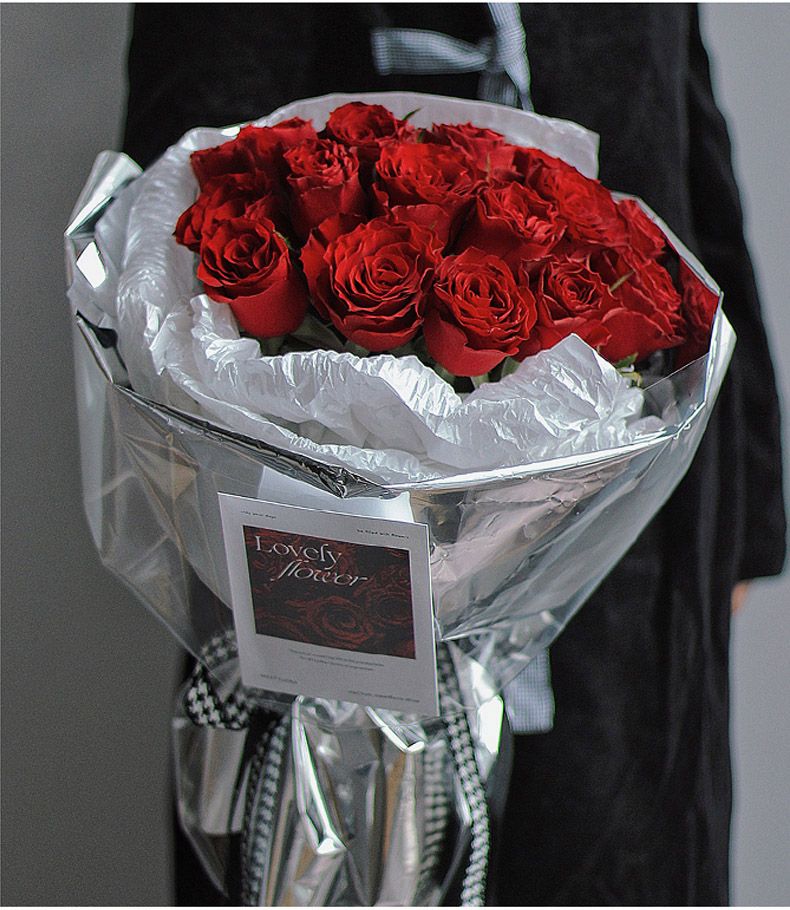 20 Blatt/Set Spiegel-wasserdichtes Blumen-Geschenkpapier, Blumenstrauß-Verpackungspapier für Verlobung, Hochzeit, DIY-Bastelgeschenk, 58 x 58 cm_voghion.com