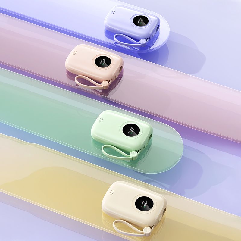 Power Bank 8500 MAh 22.5 W Fast Charging Portable External Charger With USB Type-C Cable Powerbank For IPhone Xiaomi 14_voghion.com
