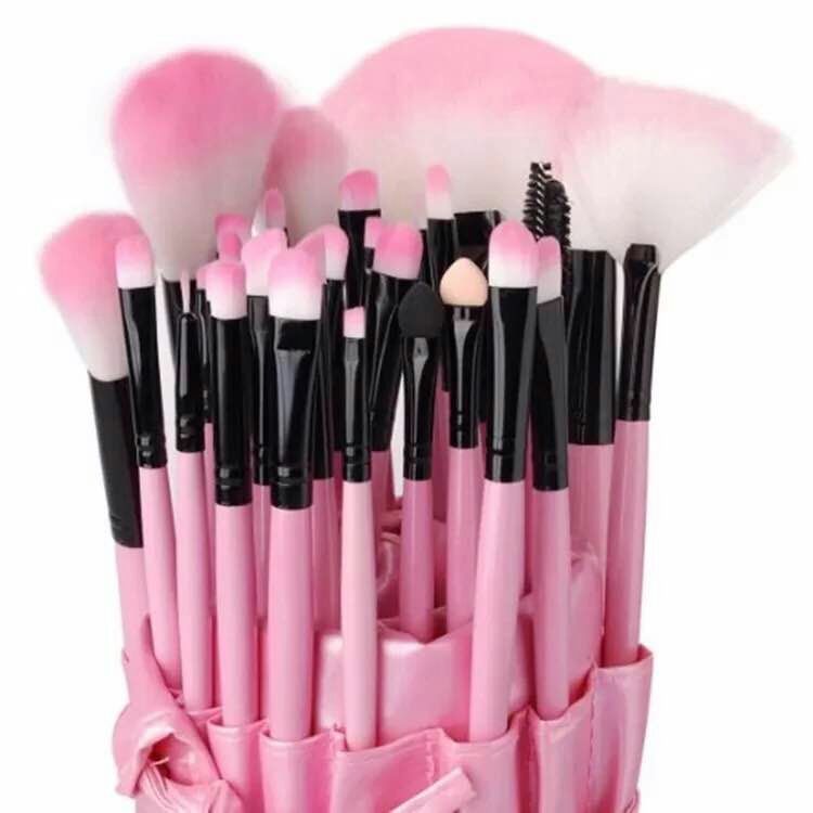 Make-up-Pinsel und -Tools Make-up-Pinsel und -Tools 24-tlg. 32-tlg. Make-up-Pinsel Original Holzfarbe Schwarz Rosa Make-up-Schule-Training Beauty-Tool-Set_voghion.com