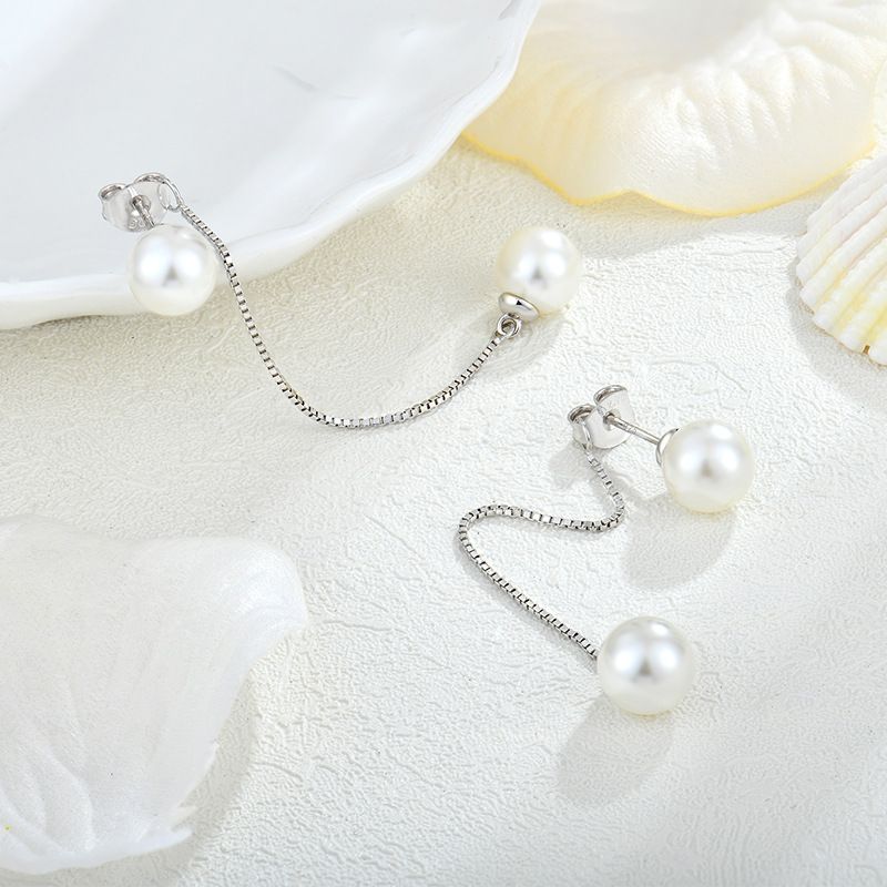 Orecchini di perle Orecchini con nappe in argento S925 Orecchini per donna Gioielli caldi Gioielli in argento_voghion.com