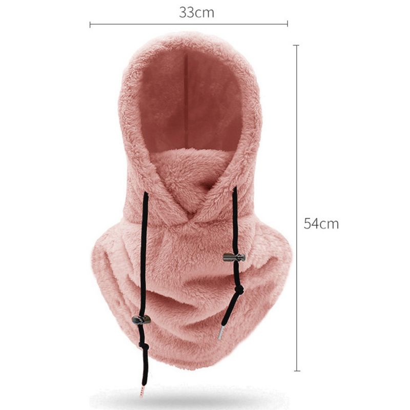 Maschera termica invernale per ciclismo, cappello da sci, scaldacollo artico, antivento, antifreddo, copricapo in pile integrato_voghion.com