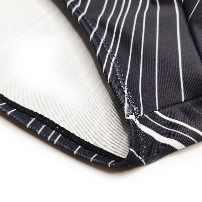 UXH New Men's Triangle Swim Trunks Black And White Striped With Cup Anti-Exposure Sexy Fashion Bikini For Men_voghion.com