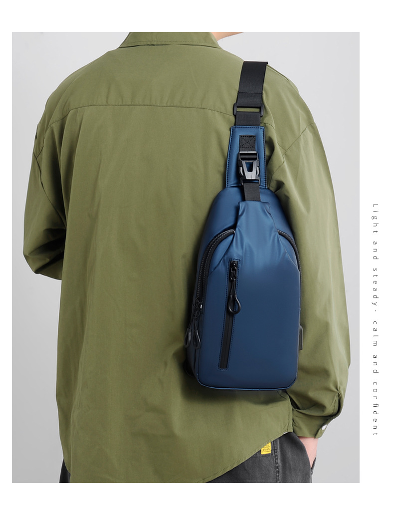 Borsa a tracolla da uomo nuova, capiente e adatta per l'esterno, borsa da petto da uomo, borsa a tracolla alla moda, semplice e alla moda_voghion.com