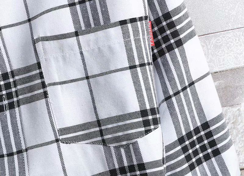 Abbigliamento maschile camicia a quadri casual alla moda e versatile popolare online camicia a maniche lunghe_voghion.com