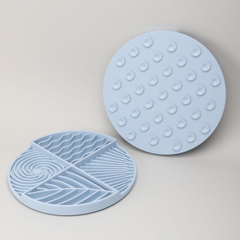 Futternapf mit Fächern, Fressmatte für kleine und mittelgroße Welpen, Anti-Erstickungs-Napf mit Saugnapf_voghion.com