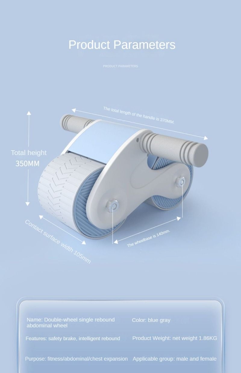 Beginners Automatic Rebound Abdominal Wheel Mobile Phone Bracket Abdominal Muscle Weight Loss Abdominal Roll for Men and Women_voghion.com