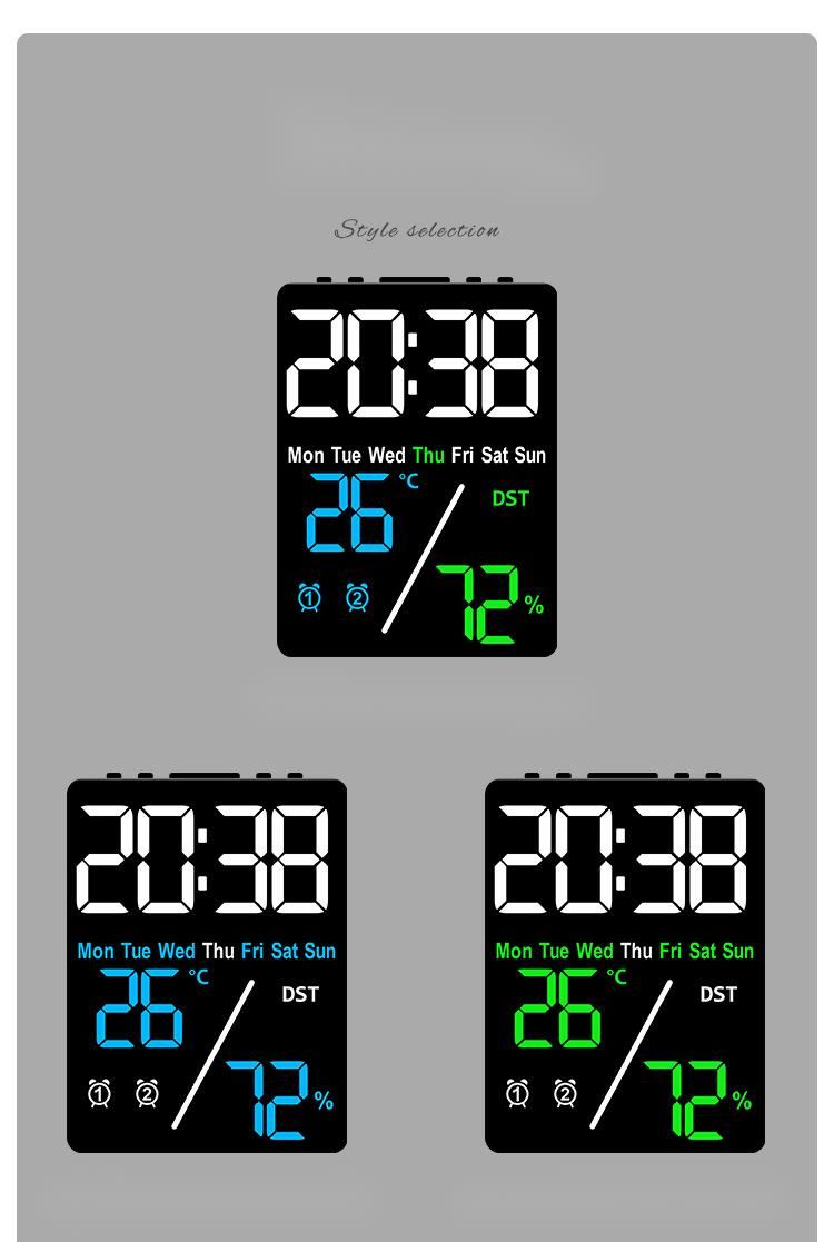 New Alarm Gift Multifunctional Electronic Simple Setting Temperature And Humidity Clock 5508_voghion.com