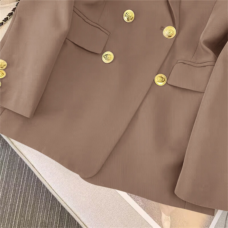 Women's Clothing Black high end Internet celebrity spring and autumn new style small casual versatile celebrity retro top small suit jacket_voghion.com