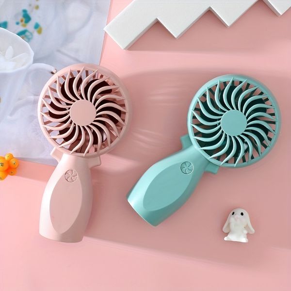 Handheld Mini Fan, USB Charging, Simple Shape, Strong Wind, Small And Portable_voghion.com
